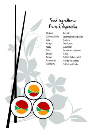 A beginners guide to sushi: Part 2 (Reading the ingredients) - Manners ...